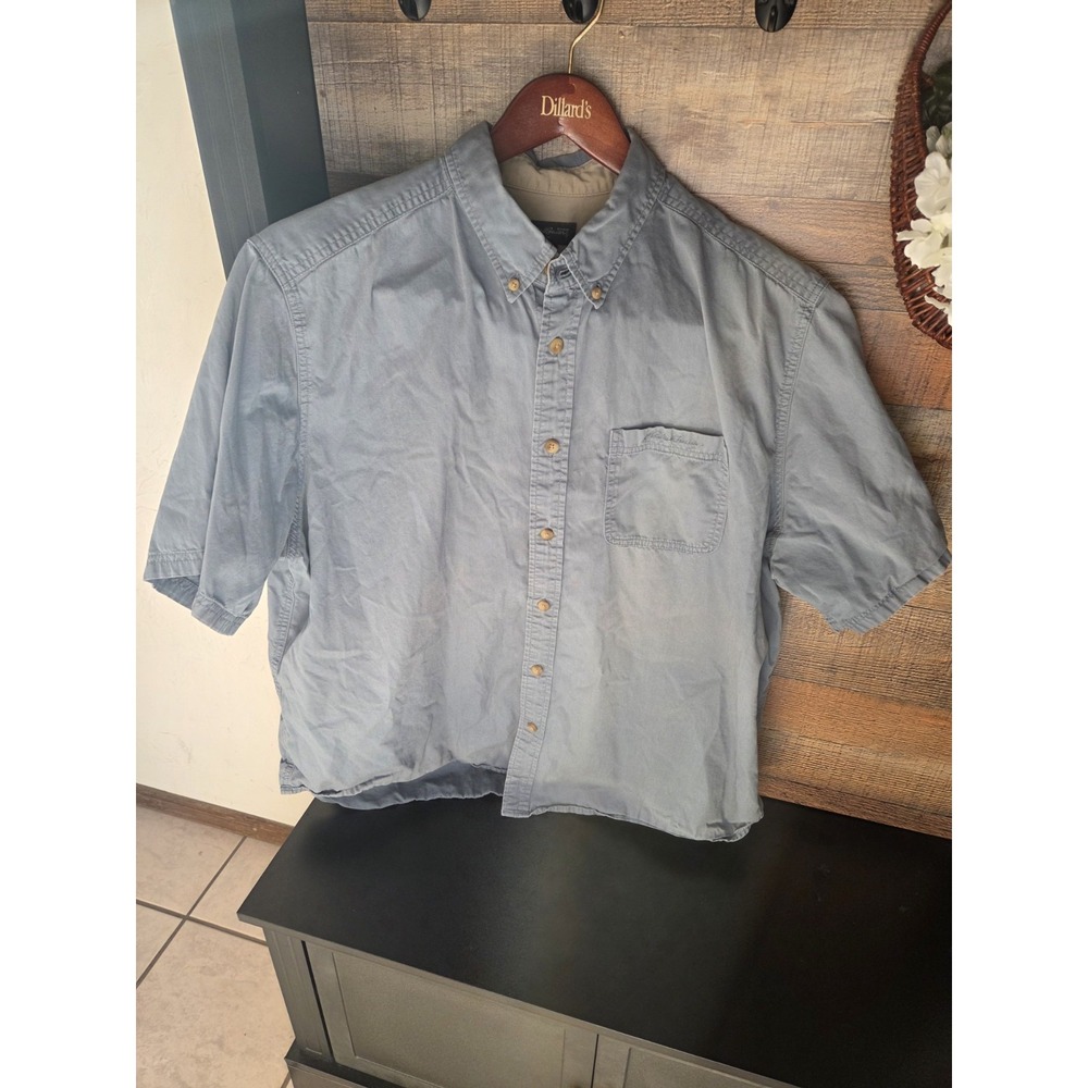Eddie Bauer cotton button-front shirt  XXL Mens